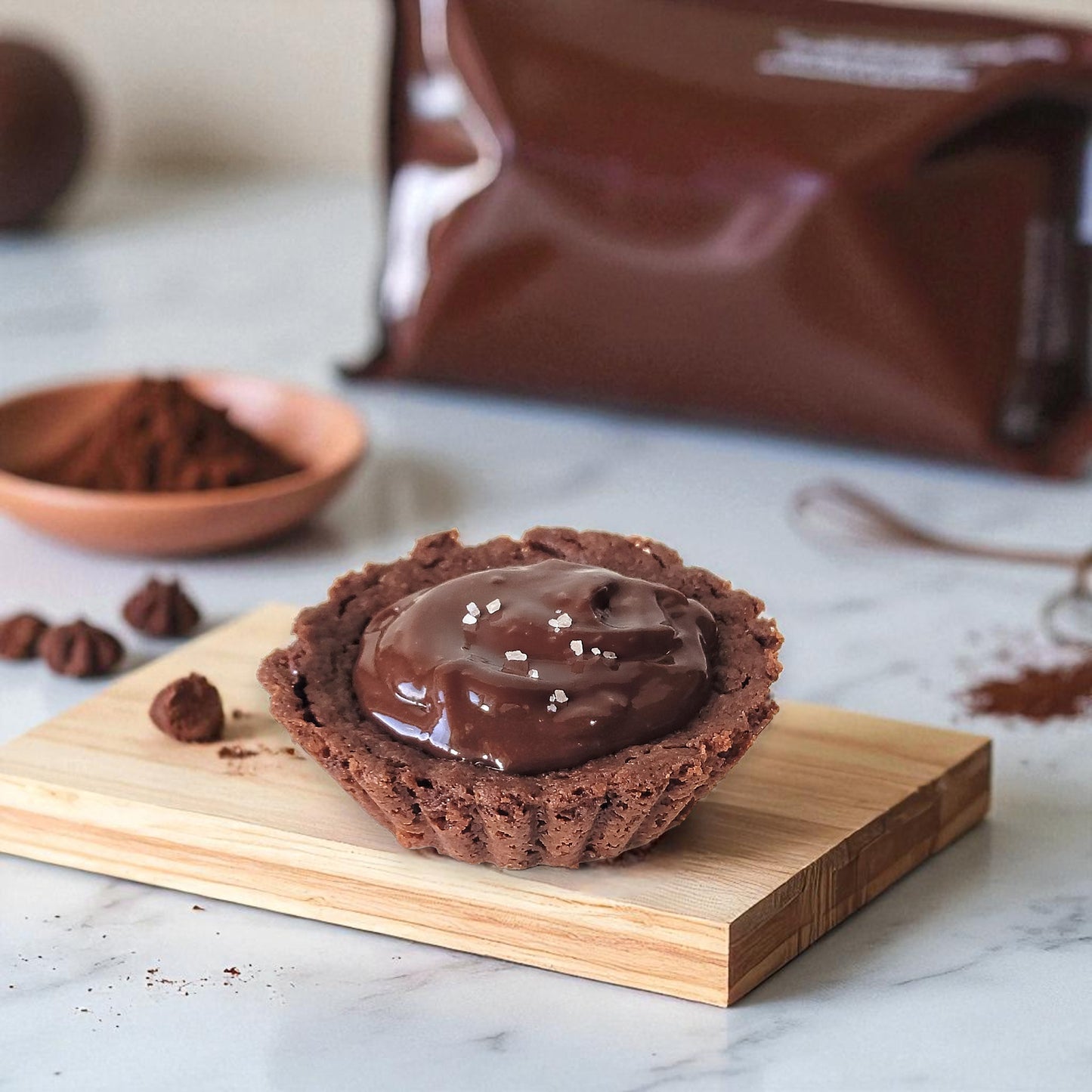 Double Chocolate Thumbprint Cookies with Flaky Salt