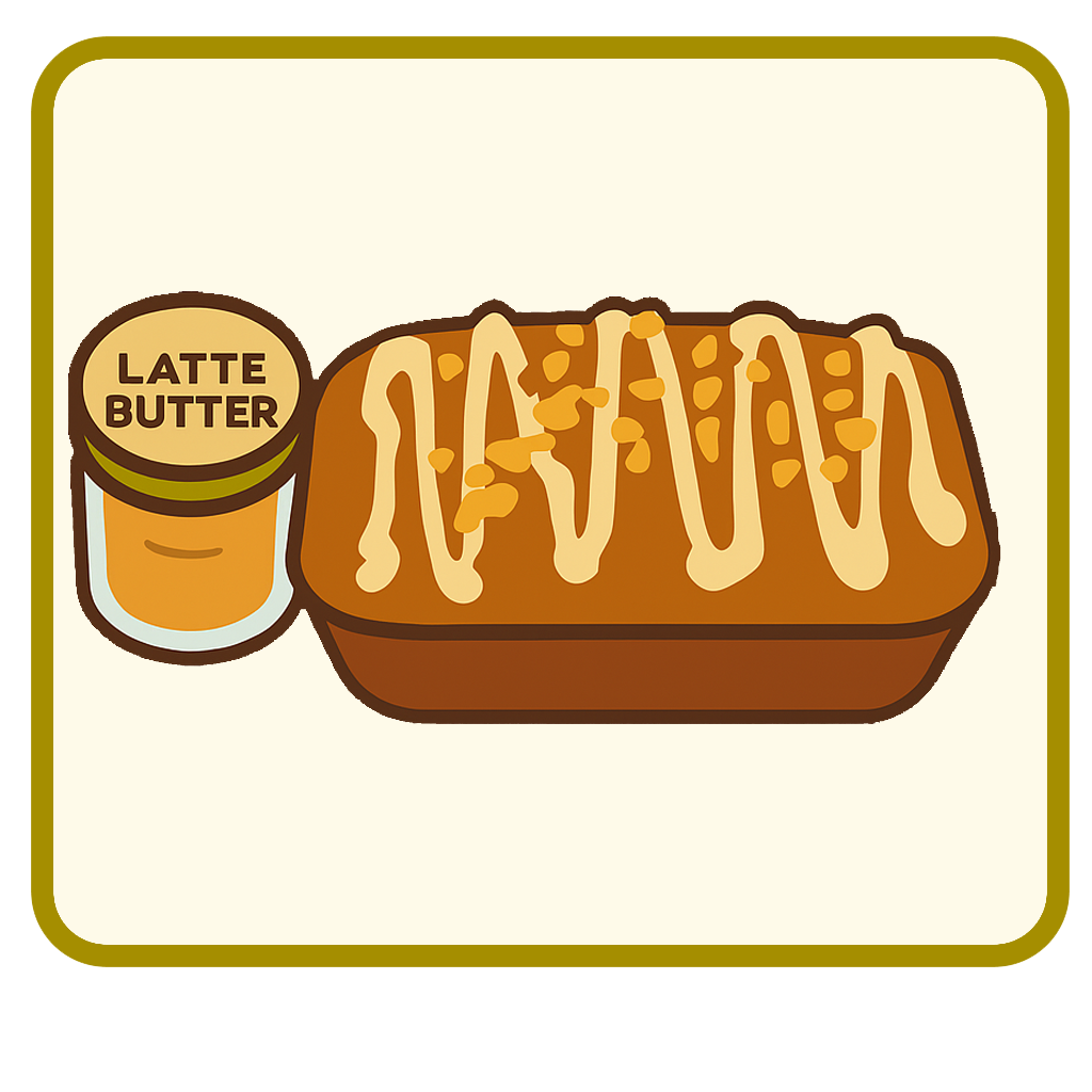 Pumpkin Nut Loaf with Brown Butter Glaze & a Jar of Latte Butter