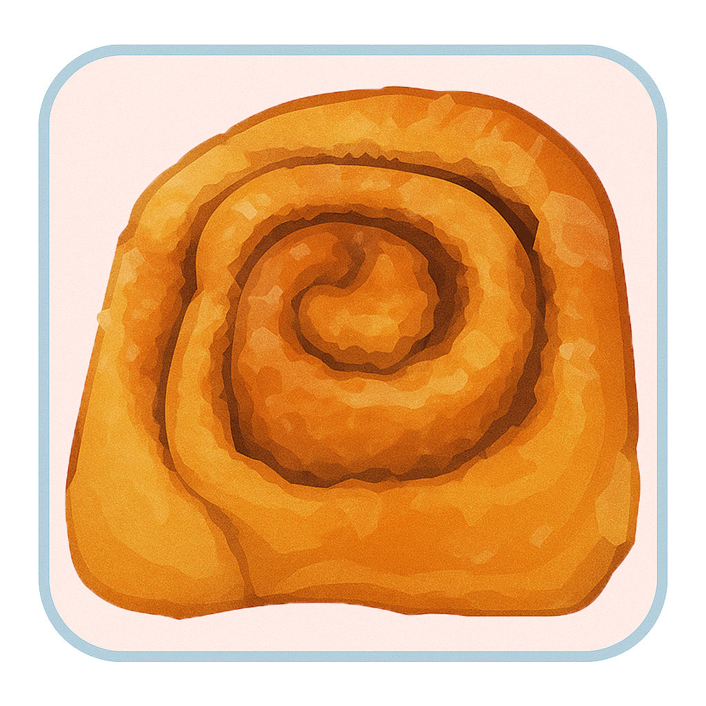 Amercian Soft Cinnamon Roll with Espresso Glaze