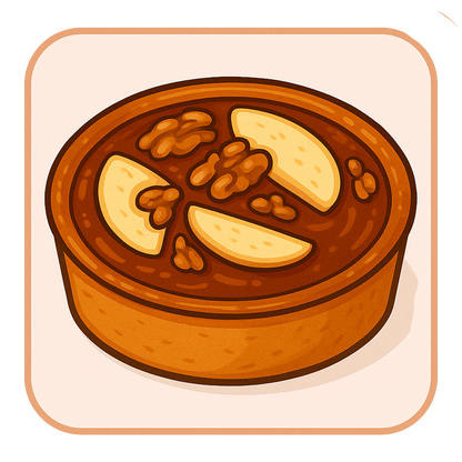 Apple Walnut Tartlette with Caramel Glaze