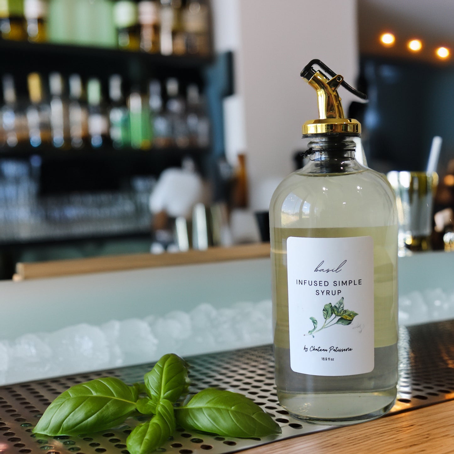 Basil Infused Simple Syrup