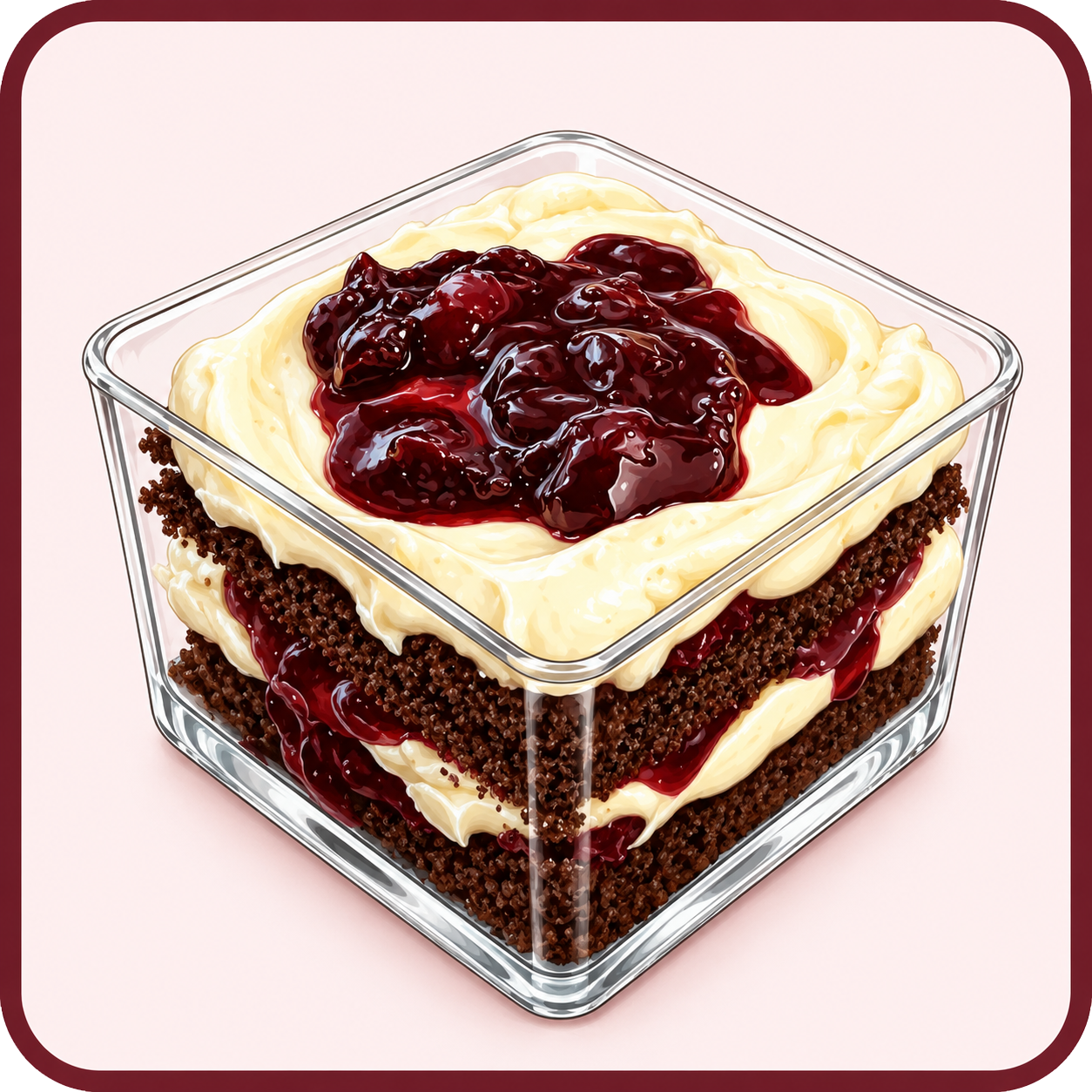 Black Forest Cherry Chocolate Dessert Verrine