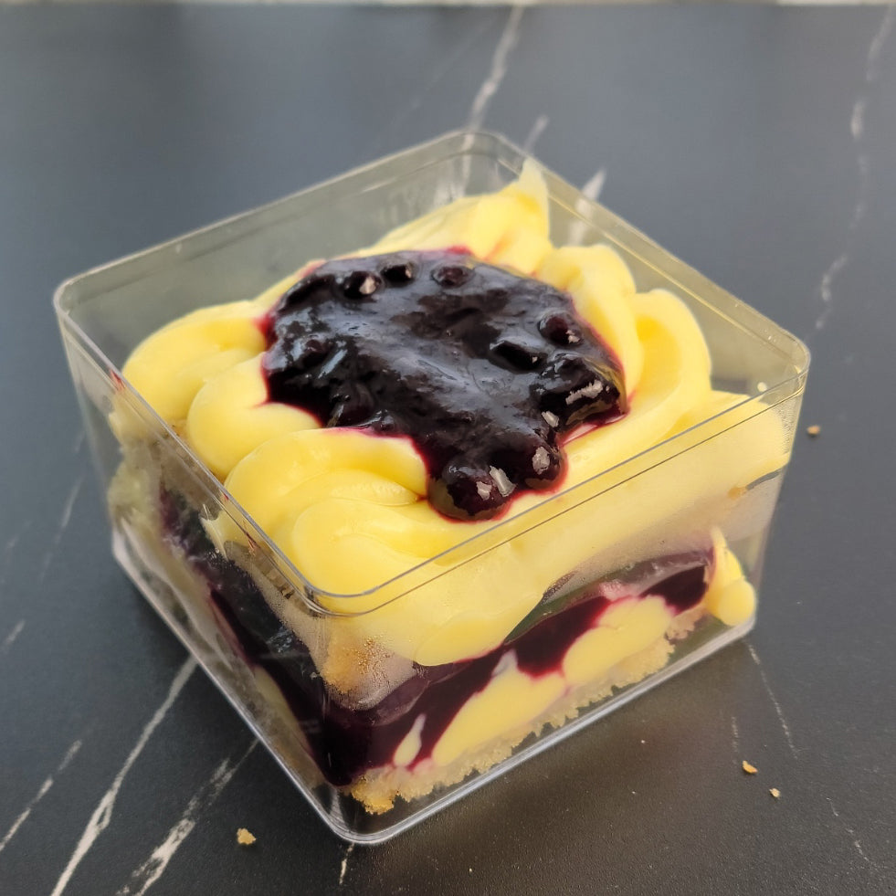 Cardamom Blueberry Lemon Cream Dessert Verrine