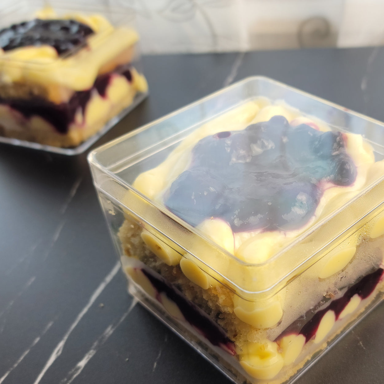 Cardamom Blueberry Lemon Cream Dessert Verrine