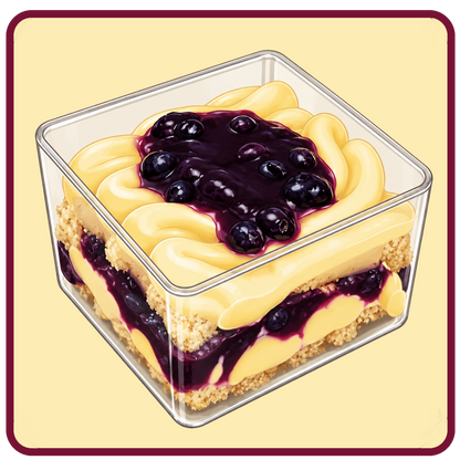 Cardamom Blueberry Lemon Cream Dessert Verrine