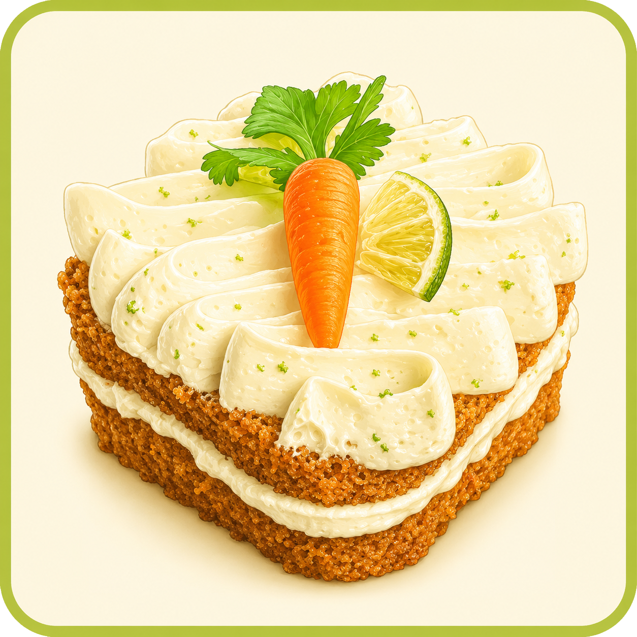 Carrot Cake with Lime Swiss Meringue Buttercream