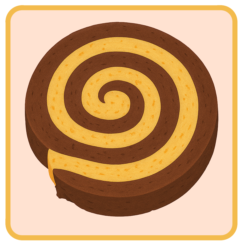 Large Chocolate and Orange Shortbread Swirl Cookie