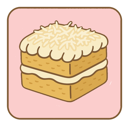 Coconut Cakelette with Coconut Cream Cheese Buttercream