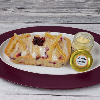 Cranberry Orange Loaf with Orange Glaze & a Jar of Orange Butter