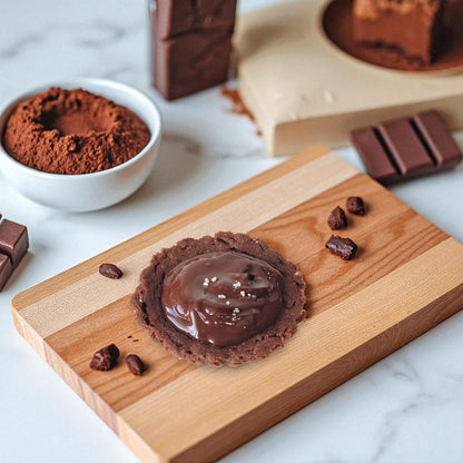 Double Chocolate Thumbprint Cookies with Flaky Salt
