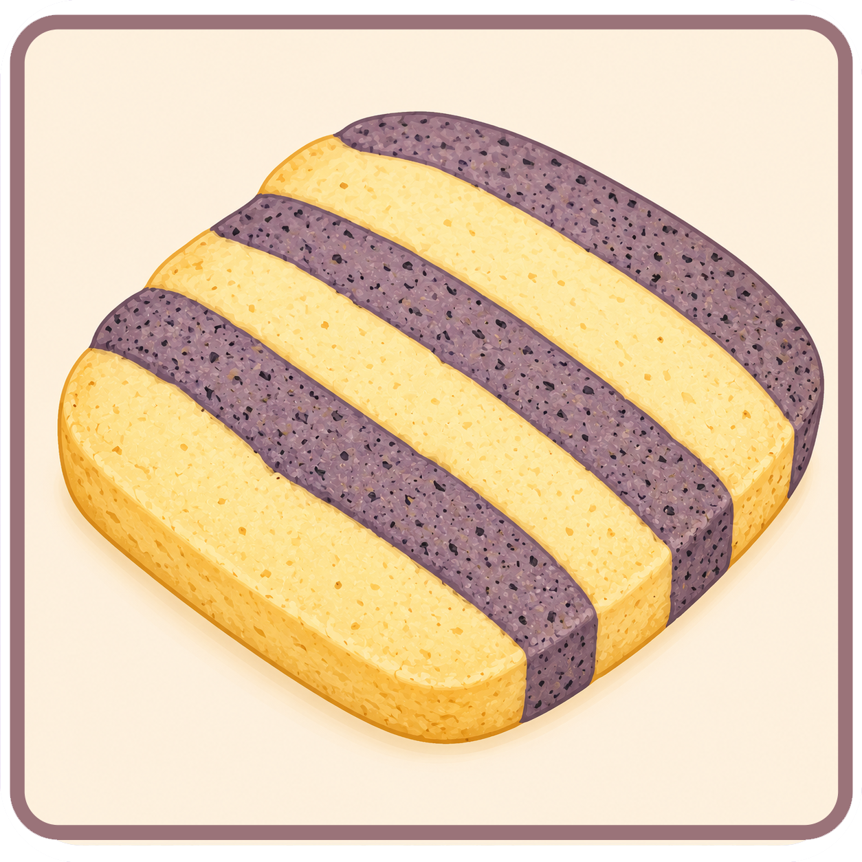 Earl Grey Striped Shortbread Cookie