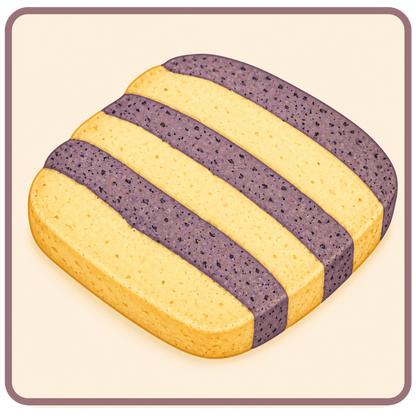 Earl Grey Striped Shortbread Cookie