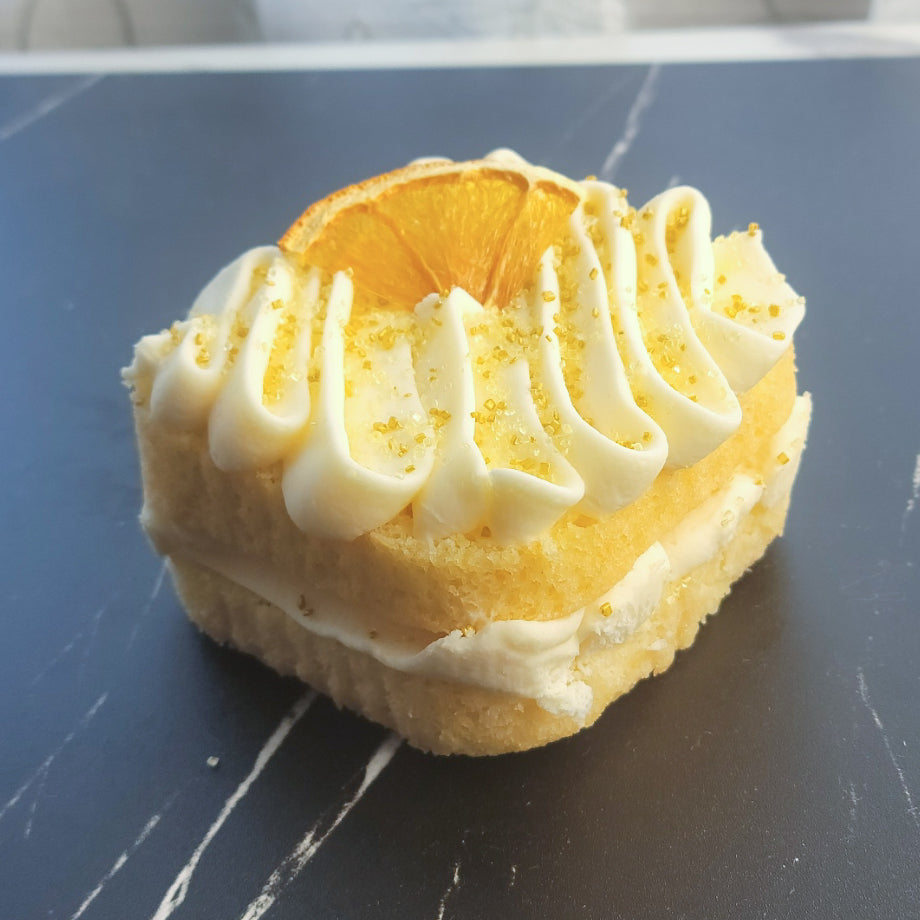 Mimosa Cake with Champagne Frosting