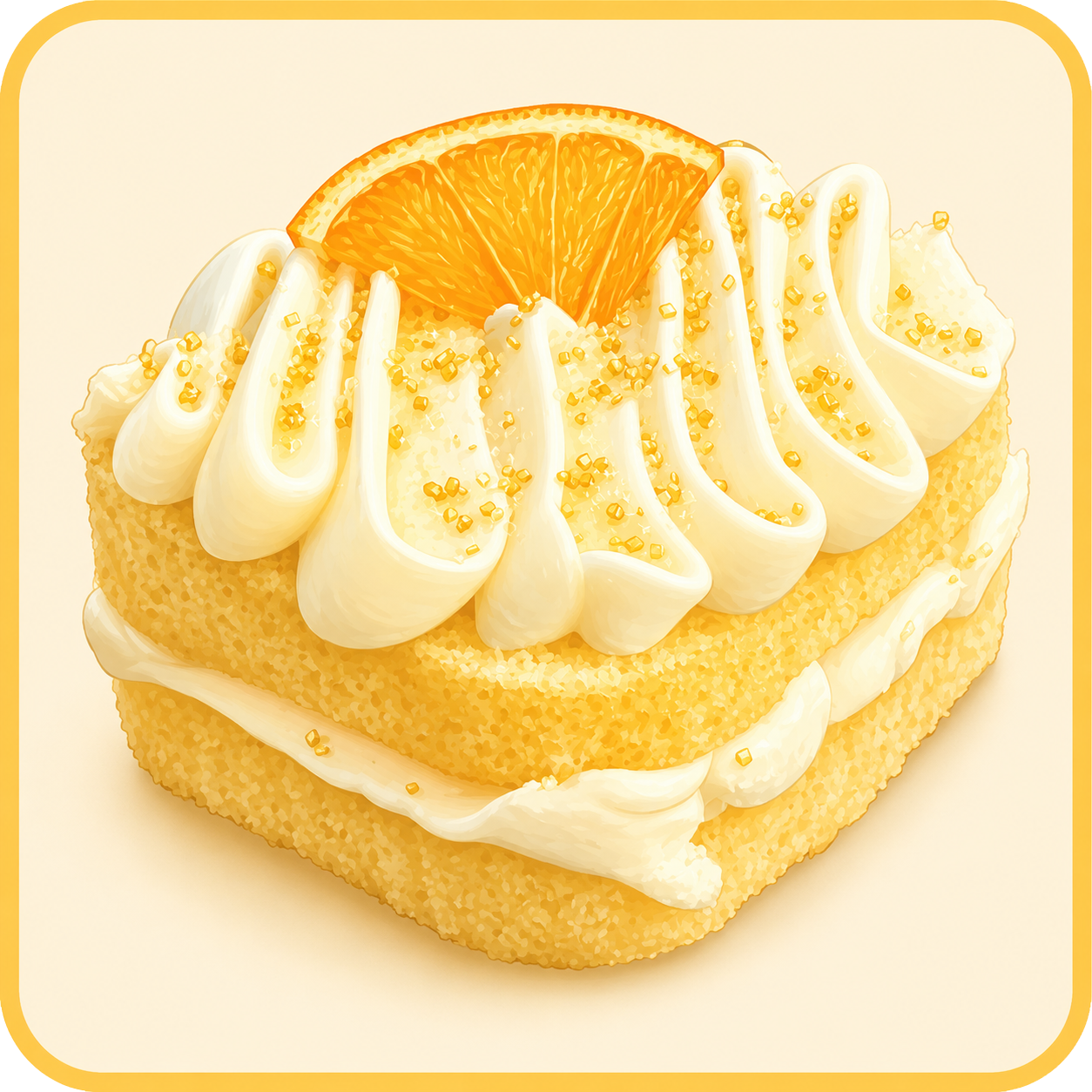 Mimosa Cake with Champagne Frosting