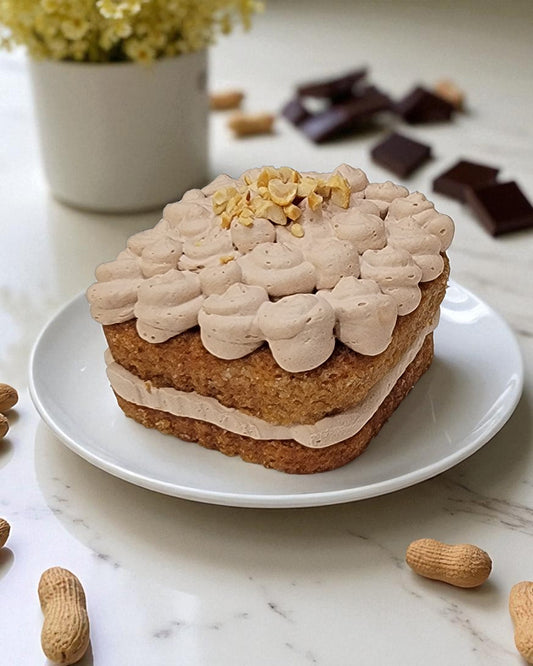 Peanut Butter Cakelette with Chocolate Buttercream Frosting