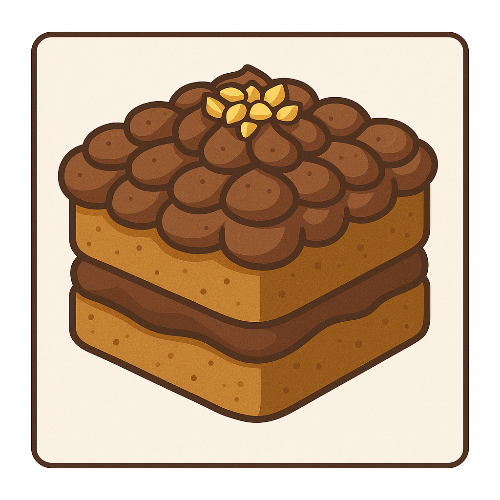 Peanut Butter Cakelette with Chocolate Buttercream Frosting