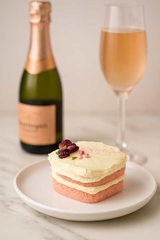 Pink Champagne Cakelette with Champagne Ganache 2 Layers