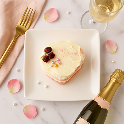 Pink Champagne Cakelette with Champagne Ganache 2 Layers