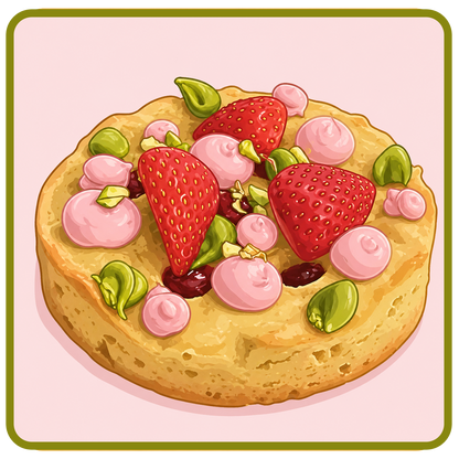 Pistachio & Strawberry Designer Cookie