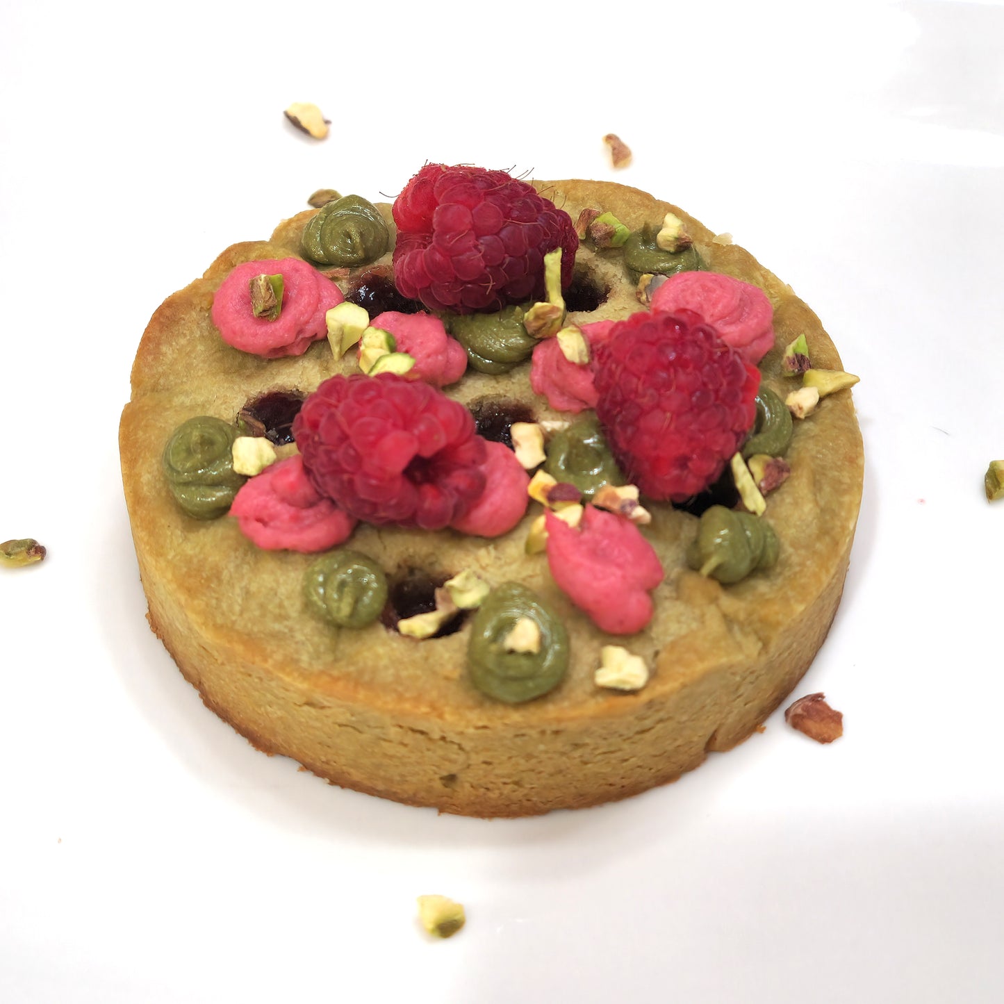 Pistachio & Raspberry Designer Cookie