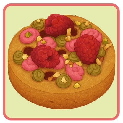 Pistachio & Raspberry Designer Cookie