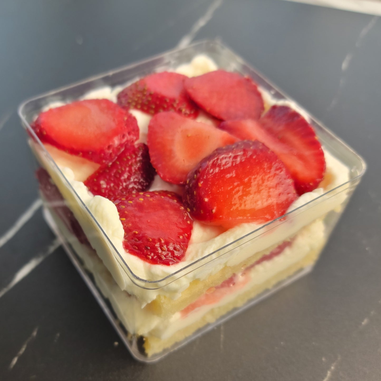 Strawberry Shortcake & Cream Dessert Verrine