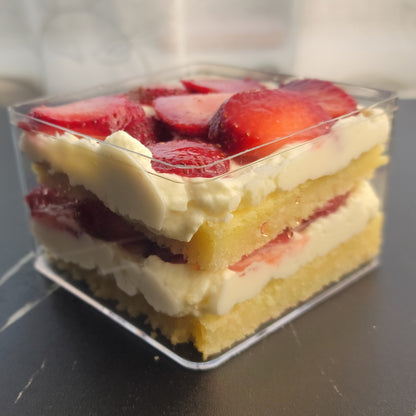 Strawberry Shortcake & Cream Dessert Verrine