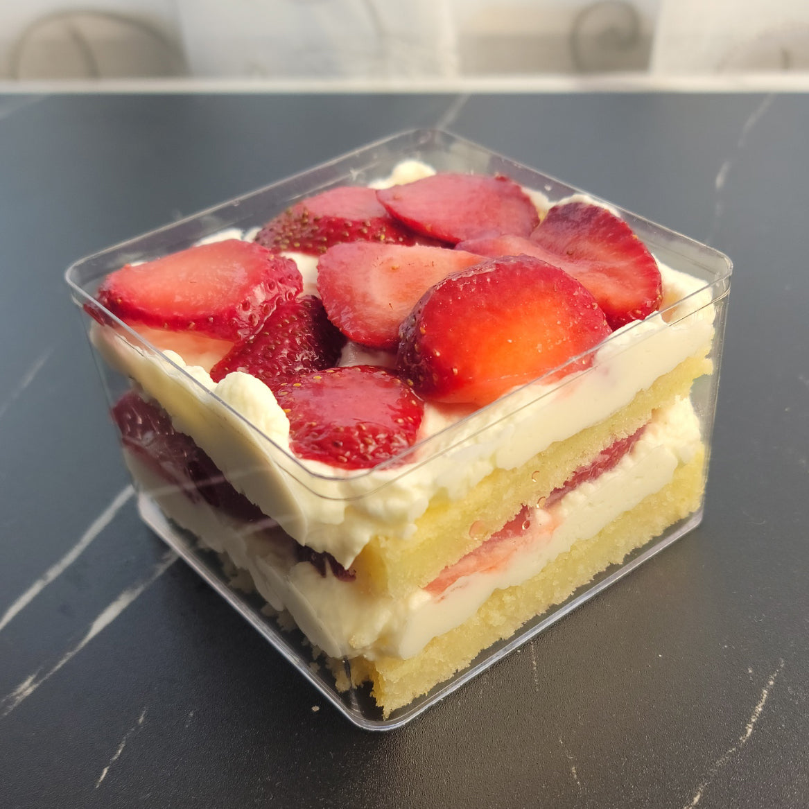 Strawberry Shortcake & Cream Dessert Verrine