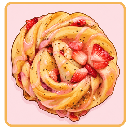 Strawberry Swedish Buns Jordgubbar Kardemummabulle