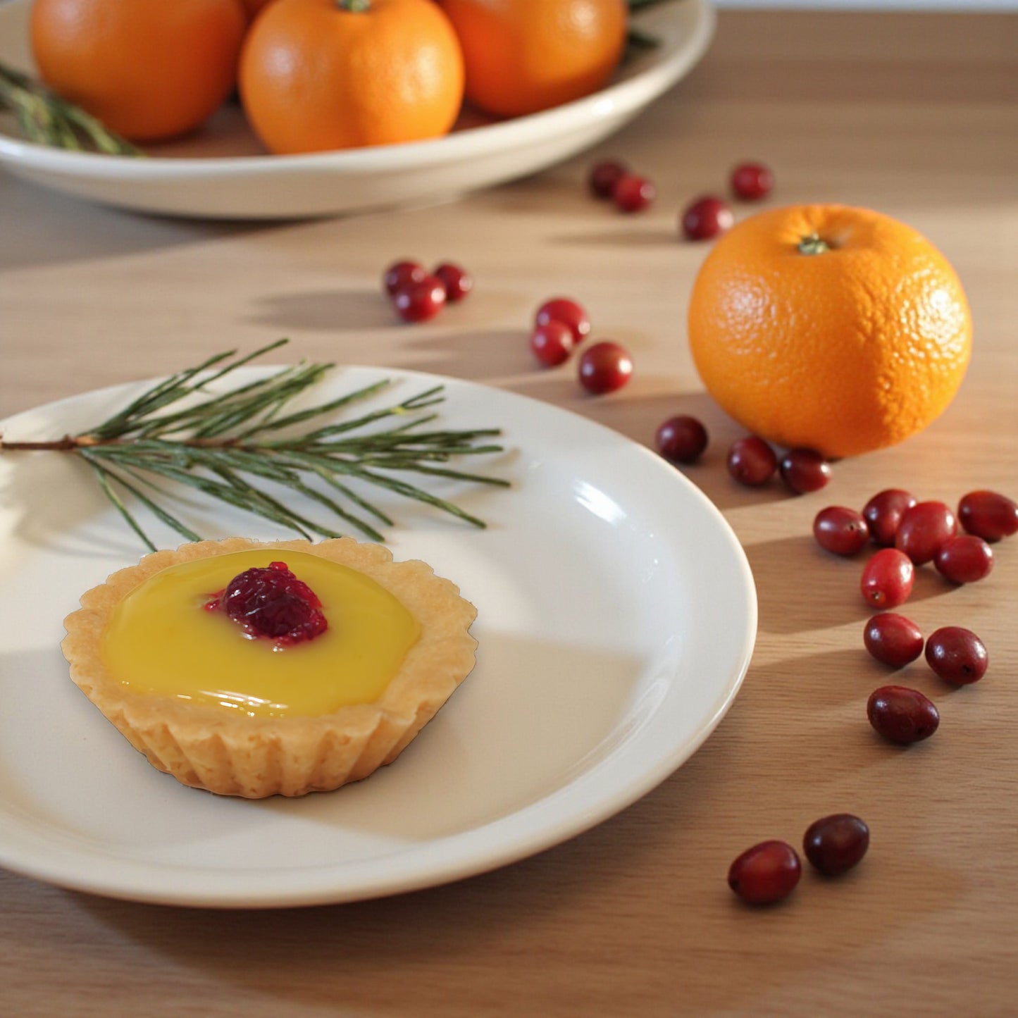 Thumbprints with Orange Ganache and Sugared Cranberries