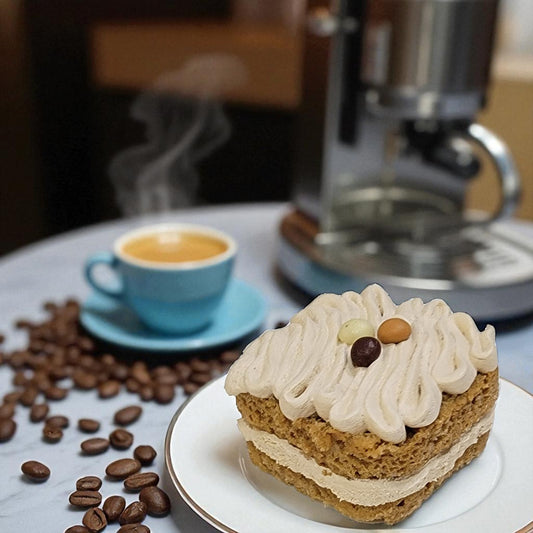 Vanilla Latte Cakelette with Vanilla Latte Swiss Meringue Buttercream