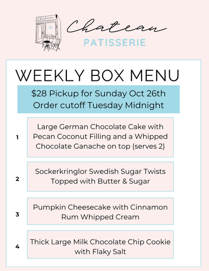 Weekly Box 4 Items Pickup 10-26-25